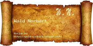 Wald Norbert névjegykártya
